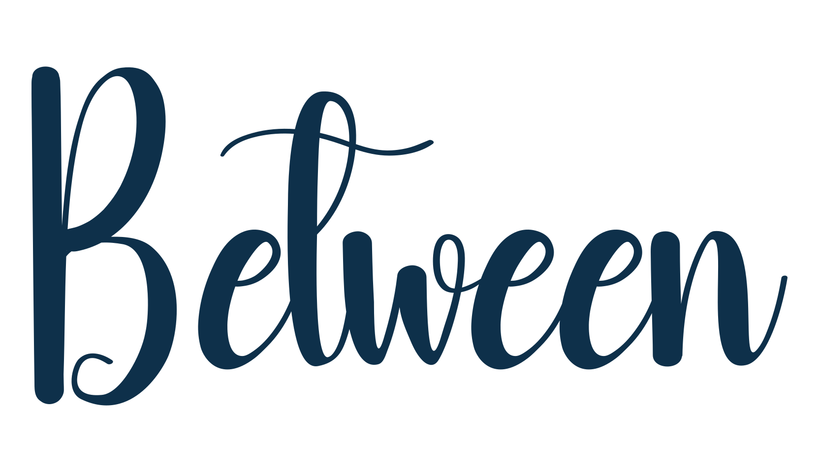 Between, fancy various decorative script calligraphy font preview
