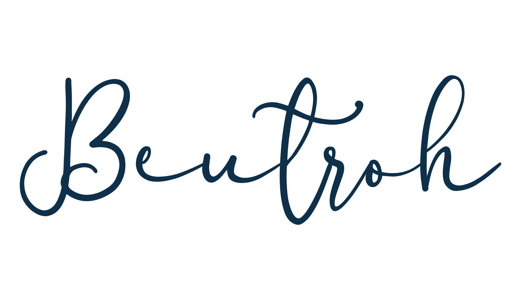 Beutroh, handwriting font preview