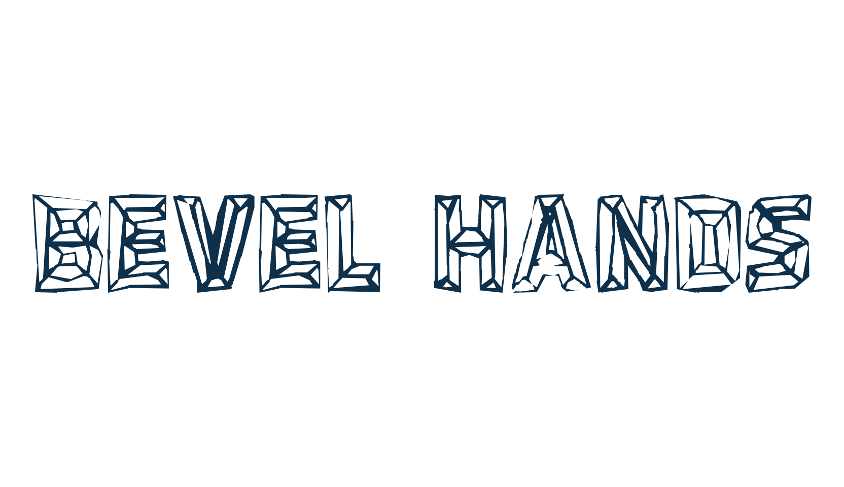 Bevel Hands, fancy eroded decorative font preview