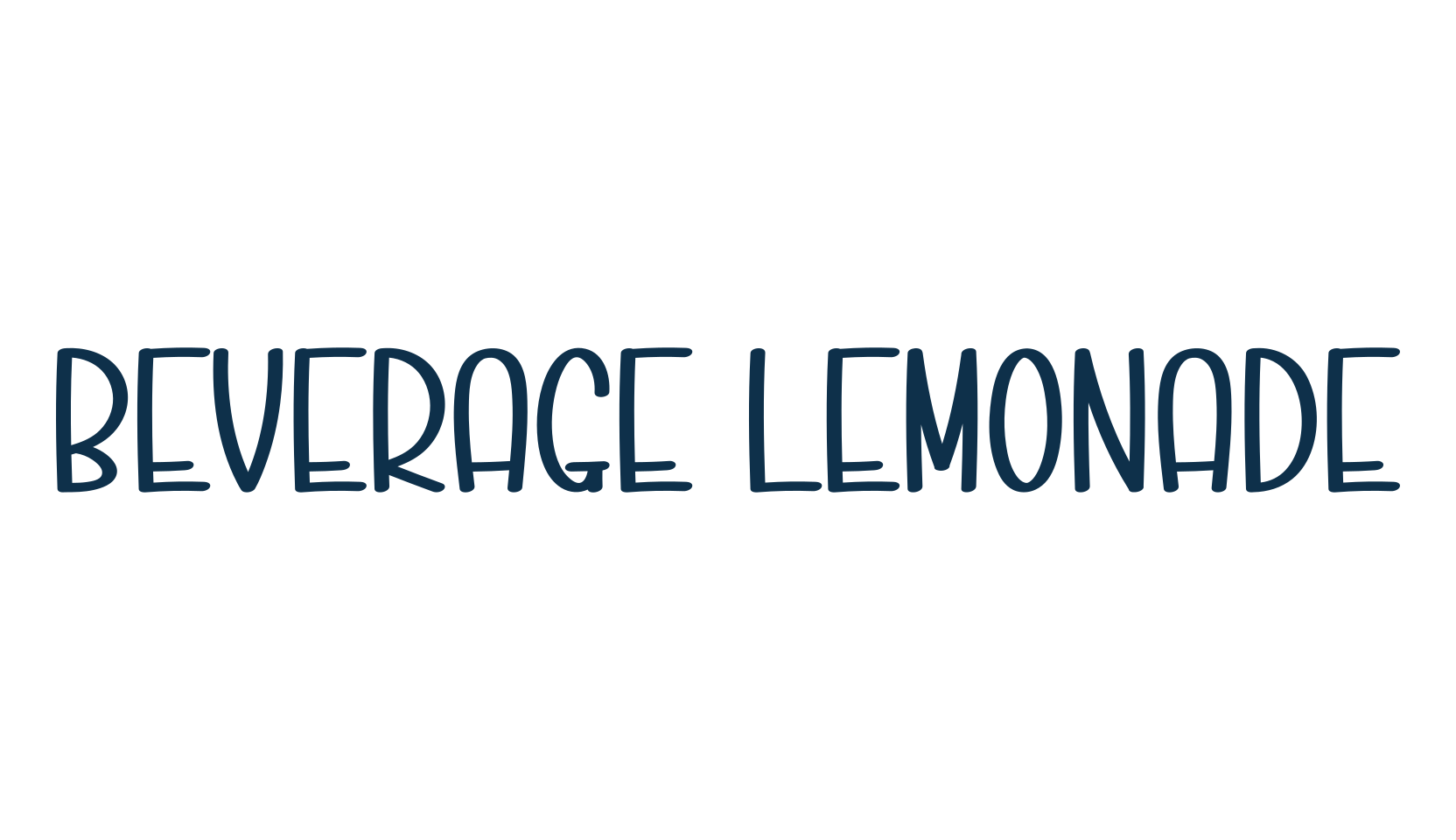 Beverage Lemonade, fancy decorative font preview