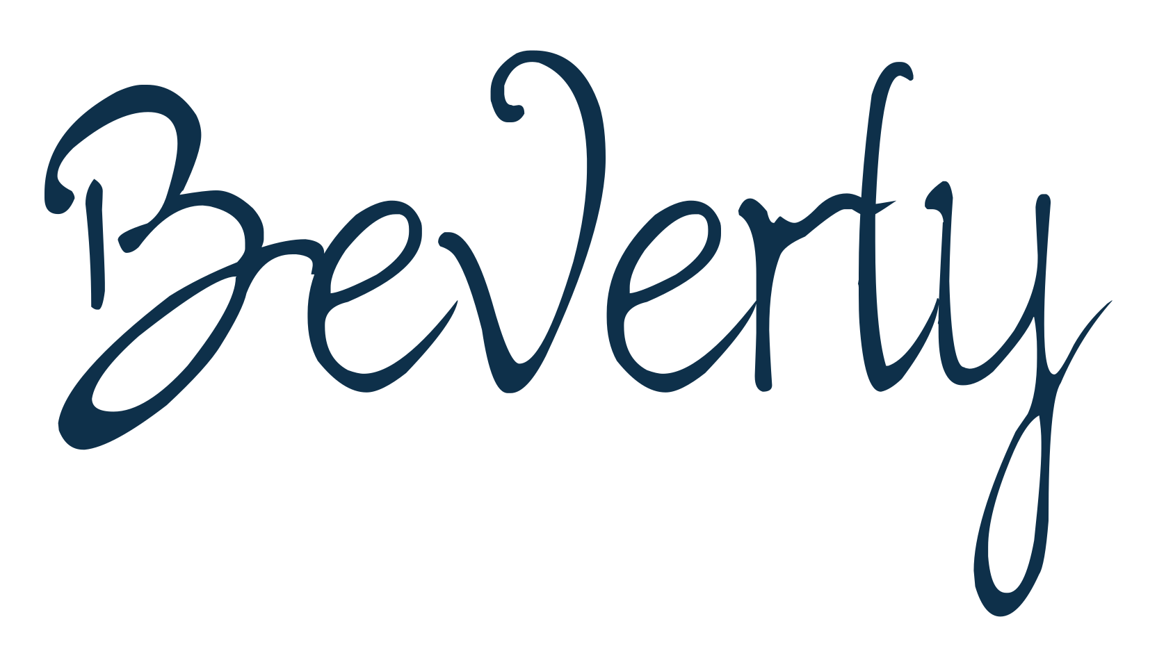 Beverly, handwriting font preview