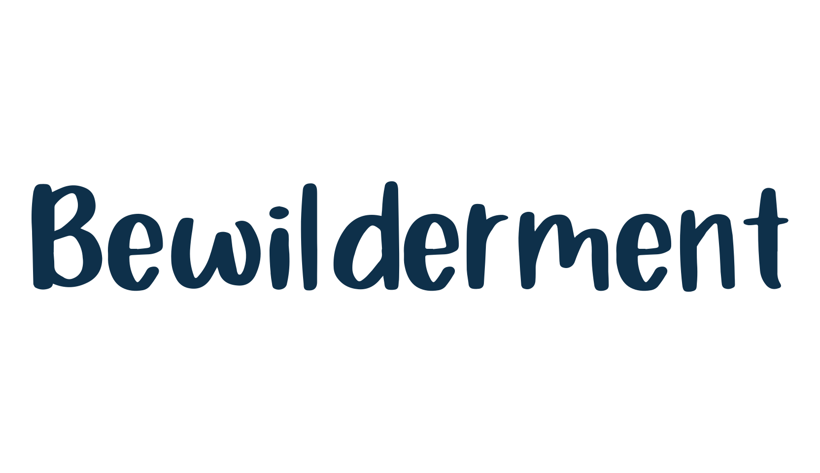 Bewilderment, handwriting font preview