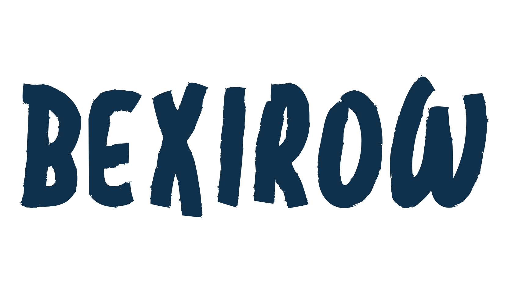Bexirow, eroded font preview