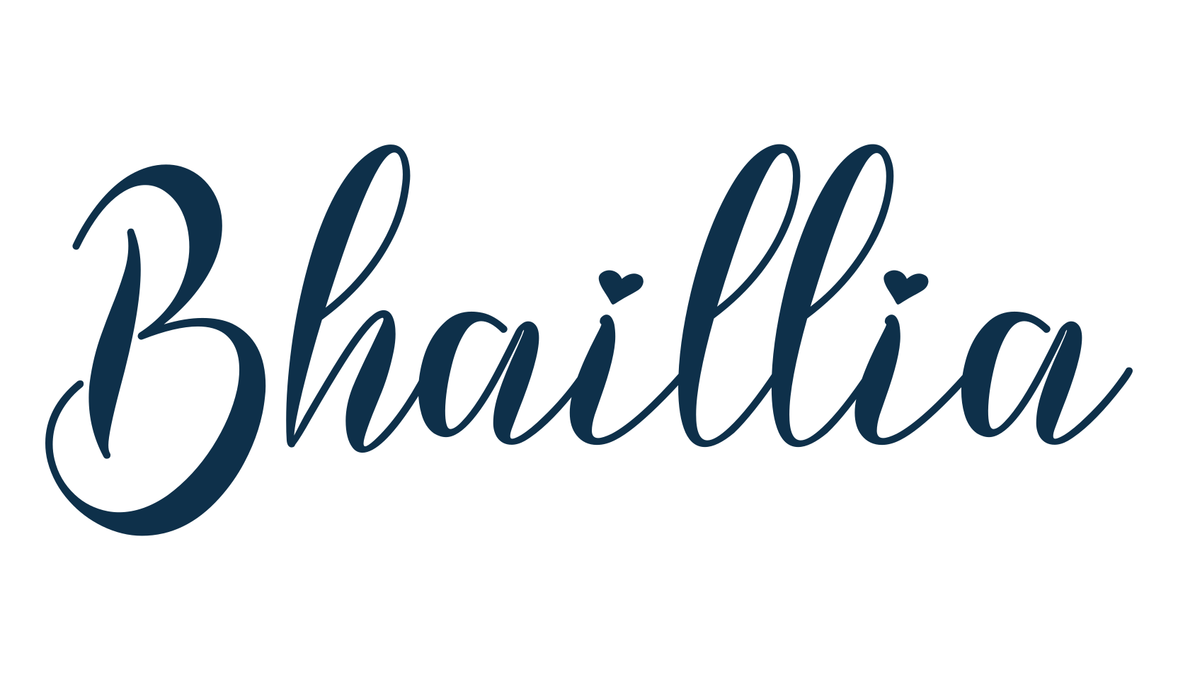 Bhaillia, calligraphy font preview
