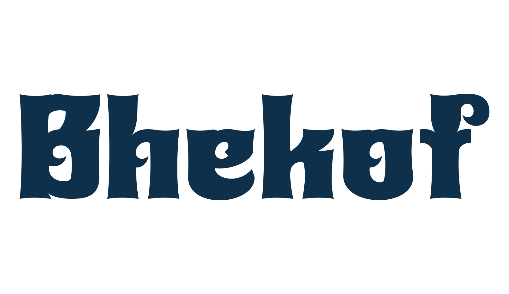Bhekof, groovy font preview