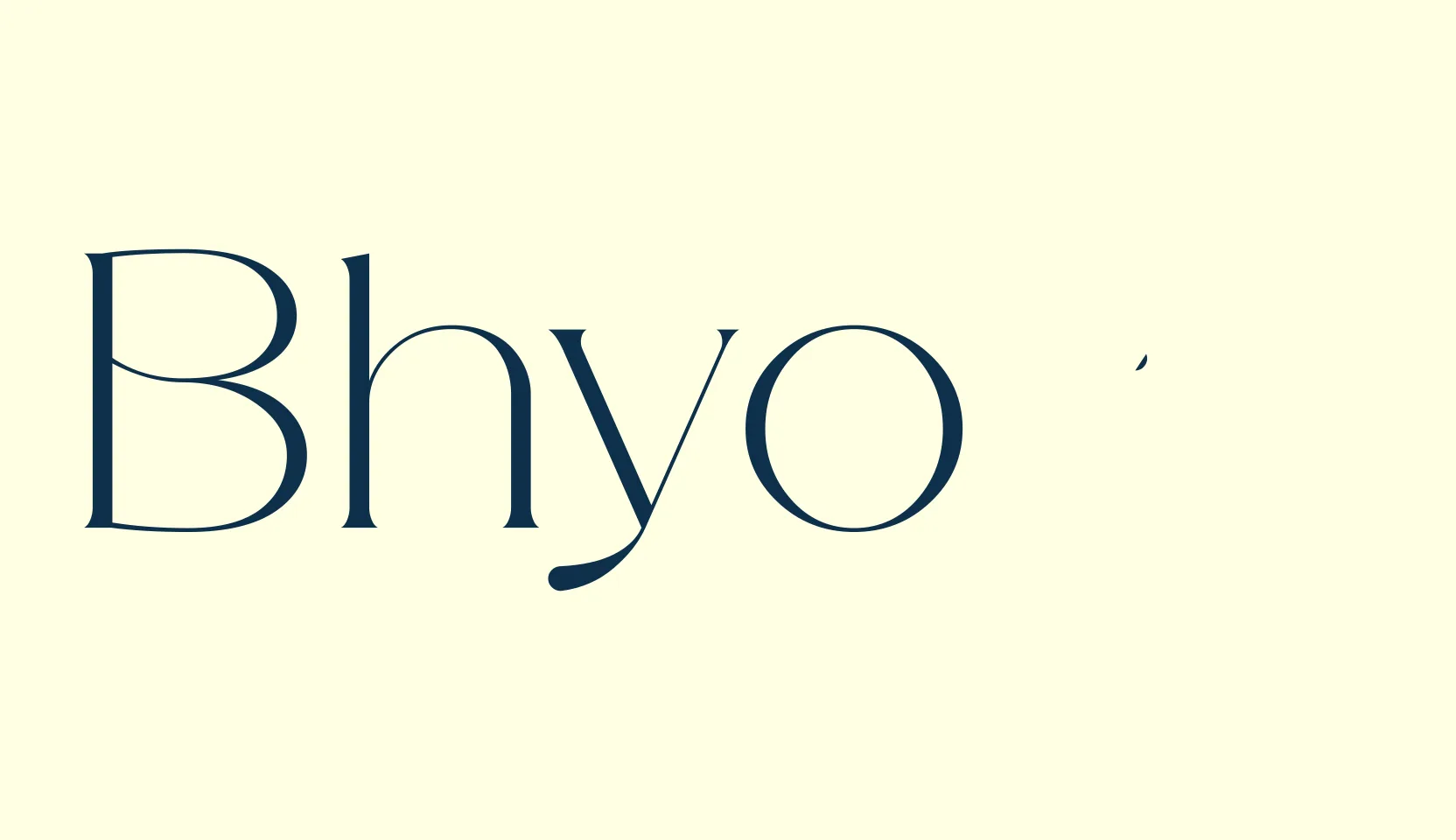 Bhyora, serif font preview