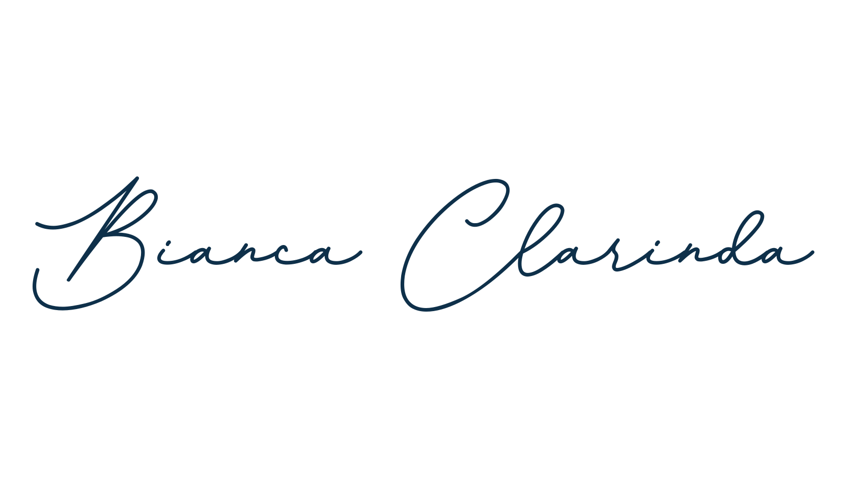 Bianca Clarinda, script handwritten fancy decorative calligraphy font preview