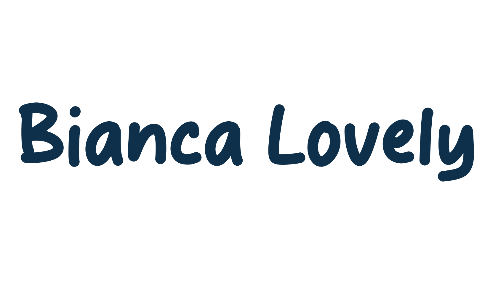Bianca Lovely, handwriting font preview