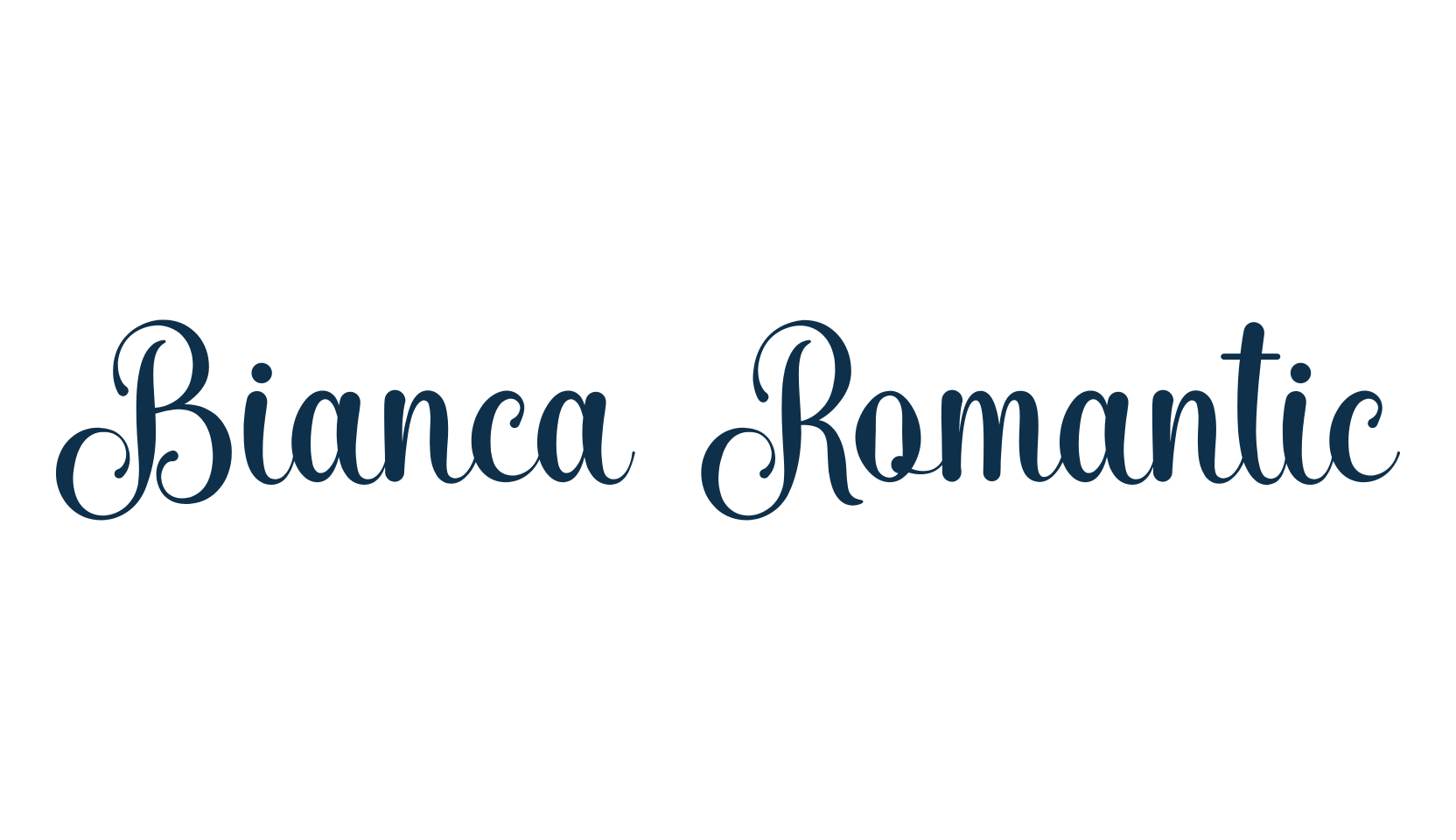Bianca Romantic, script calligraphy fancy decorative font preview