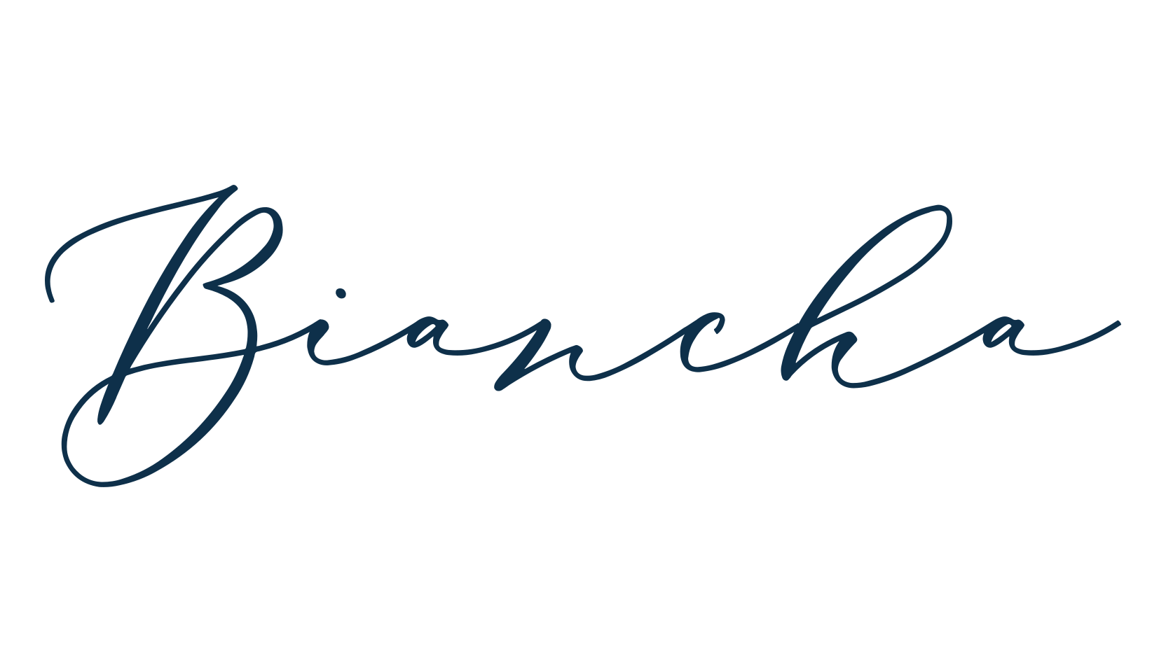 Biancha, script calligraphy fancy decorative font preview