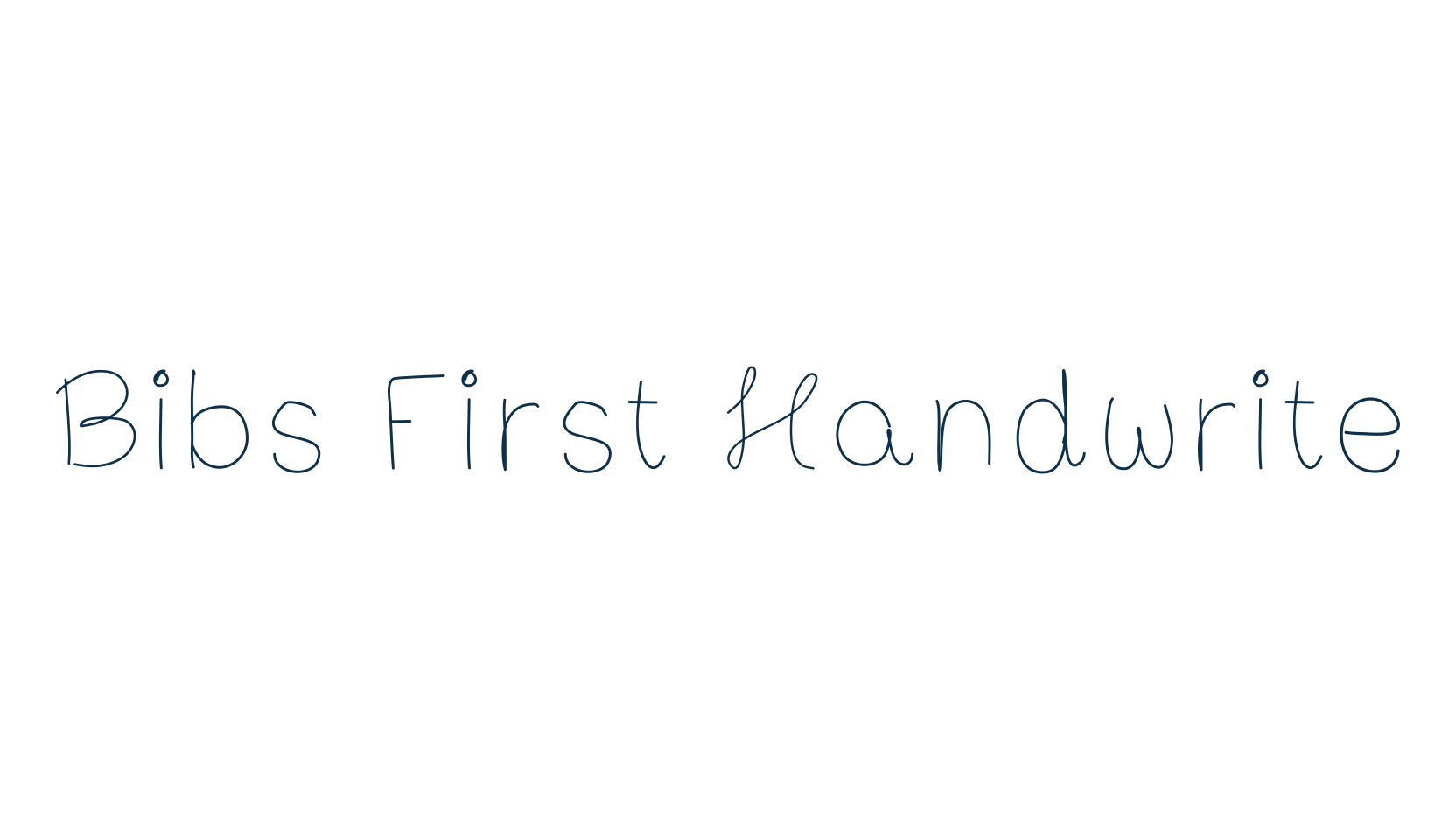 Bibs First Handwrite, script handwritten fancy decorative calligraphy font preview