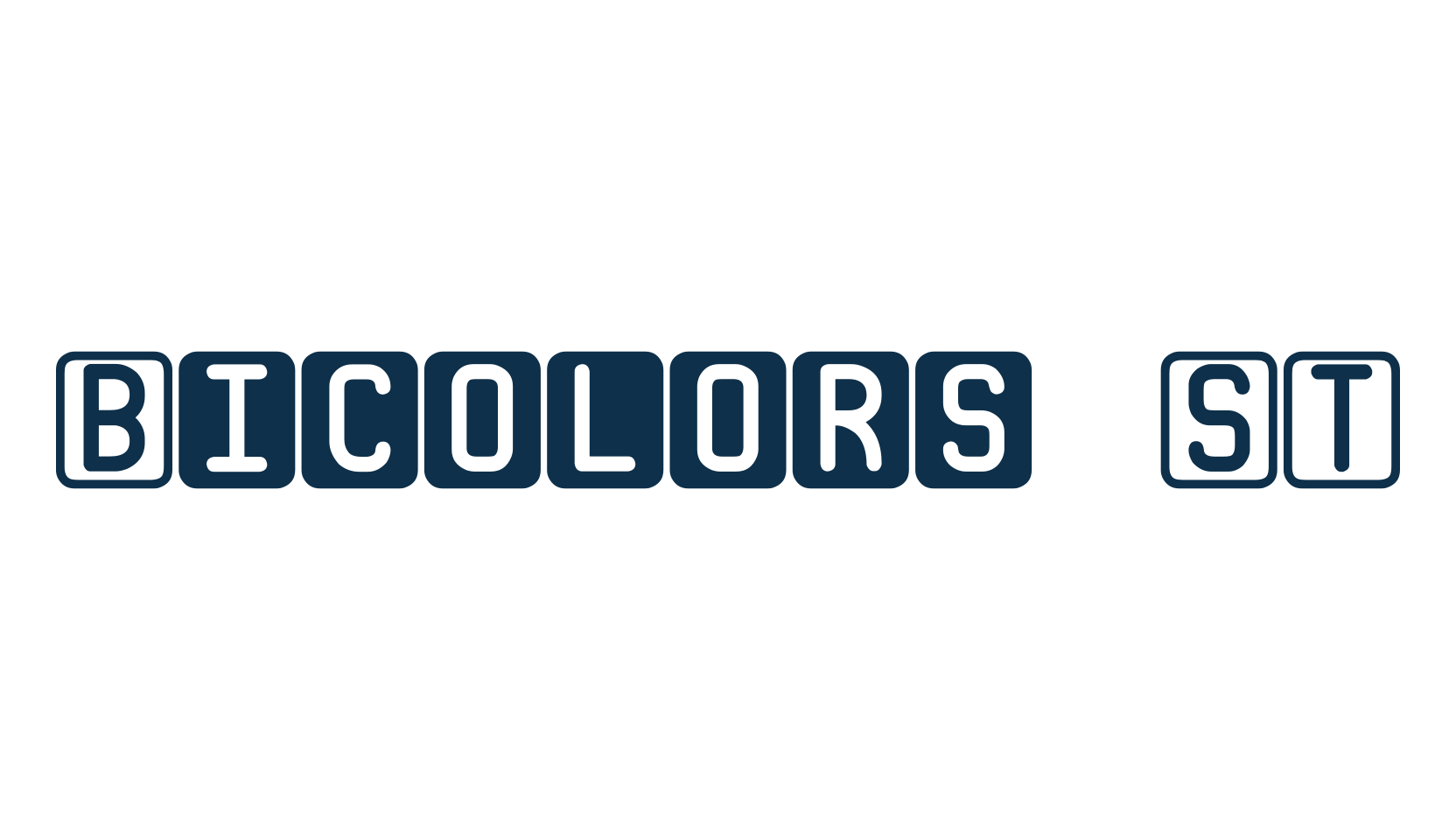 Bicolors ST, fancy decorative font preview