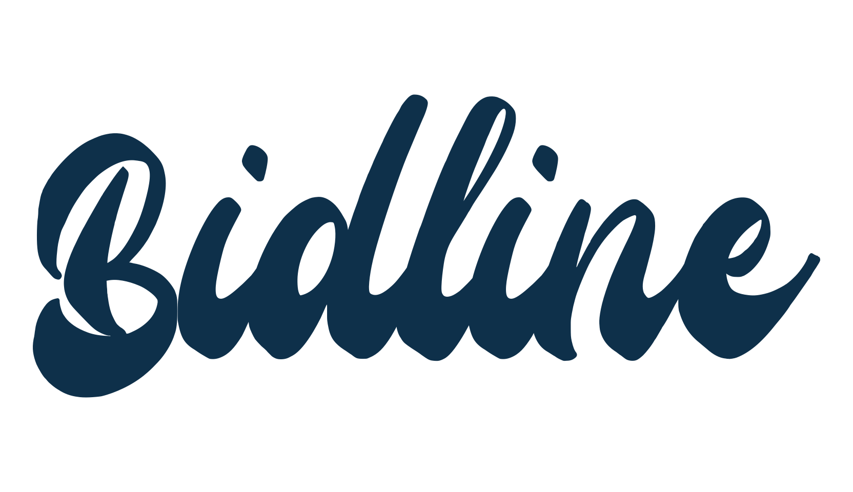 Bidline, old school font preview