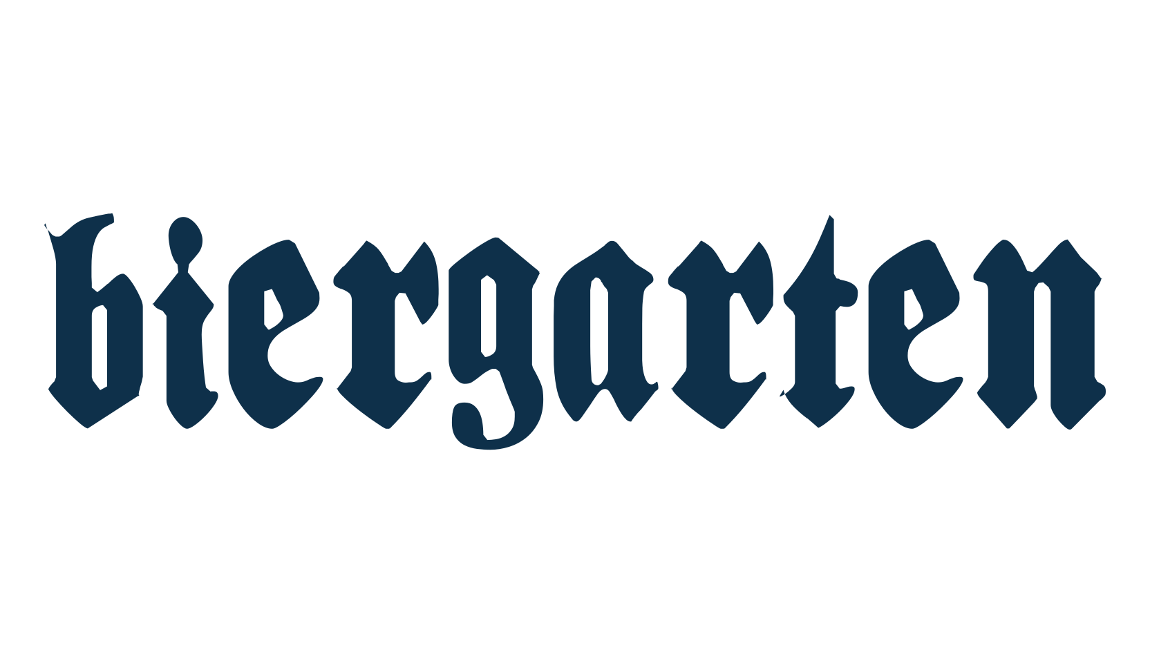 Biergarten, medieval font preview