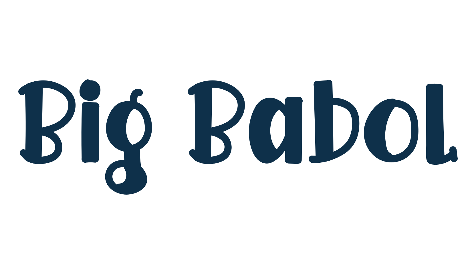 Big Babol, fancy cartoon decorative font preview