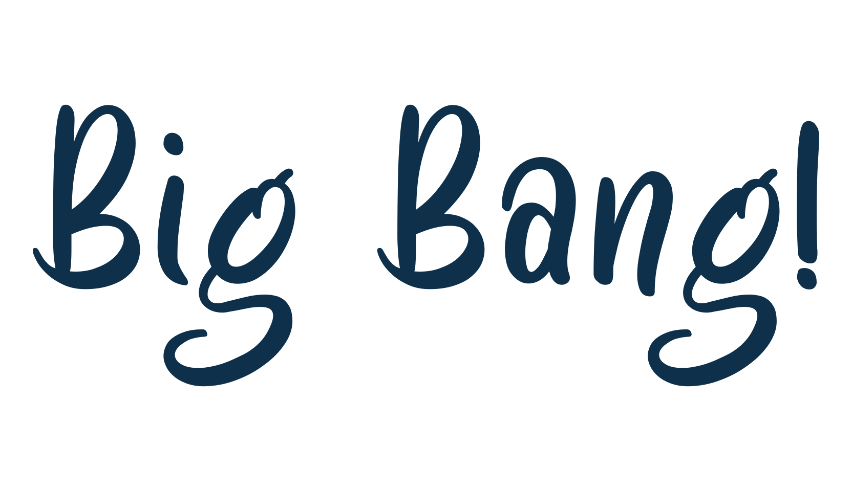 Big Bang!, handwriting font preview