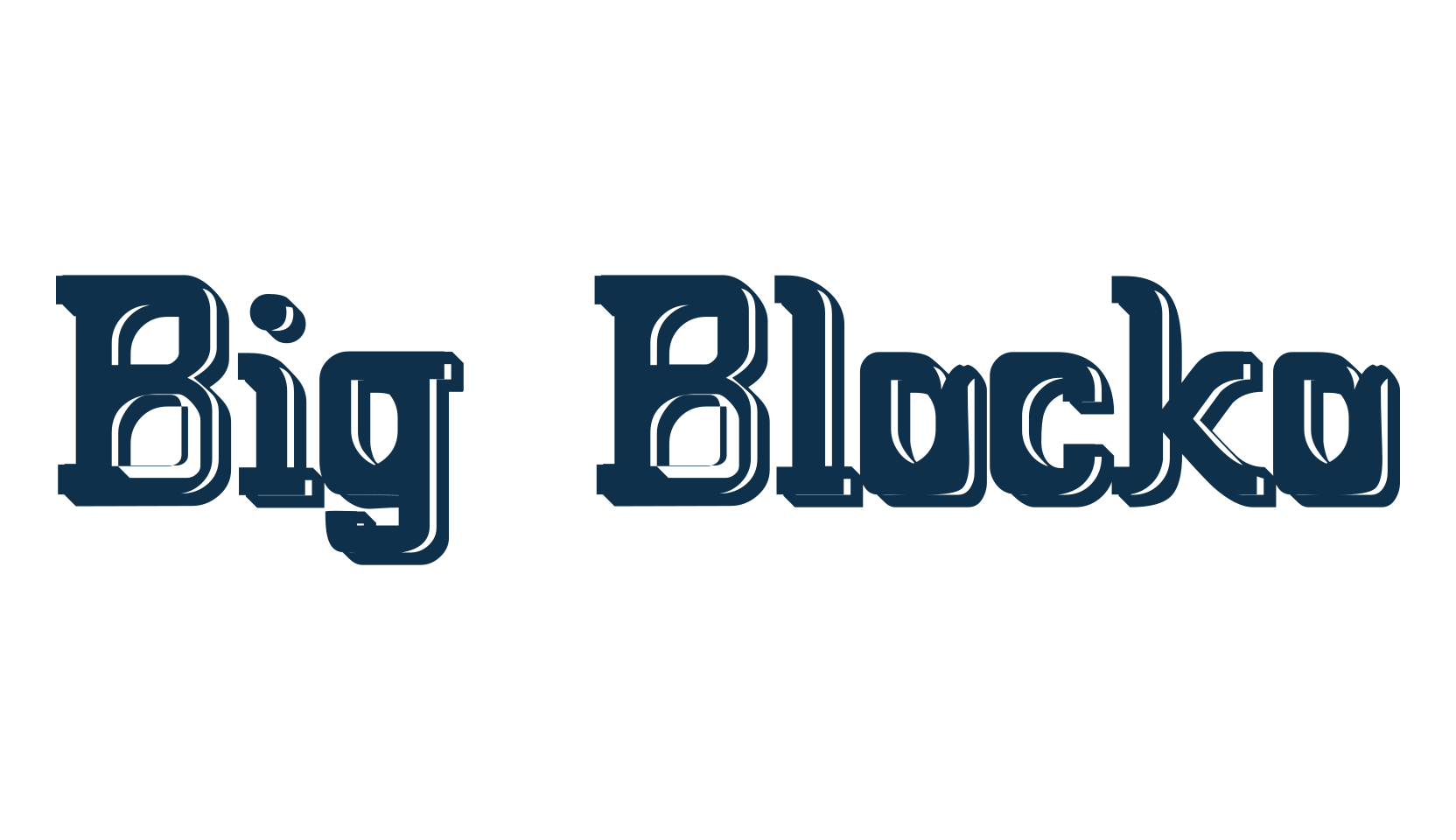 Big Blocko, eroded font preview