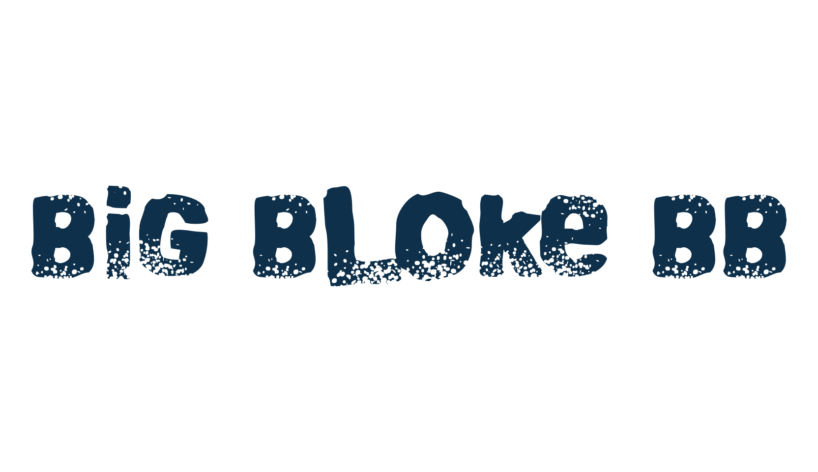 Big Bloke BB, fancy destroy decorative font preview