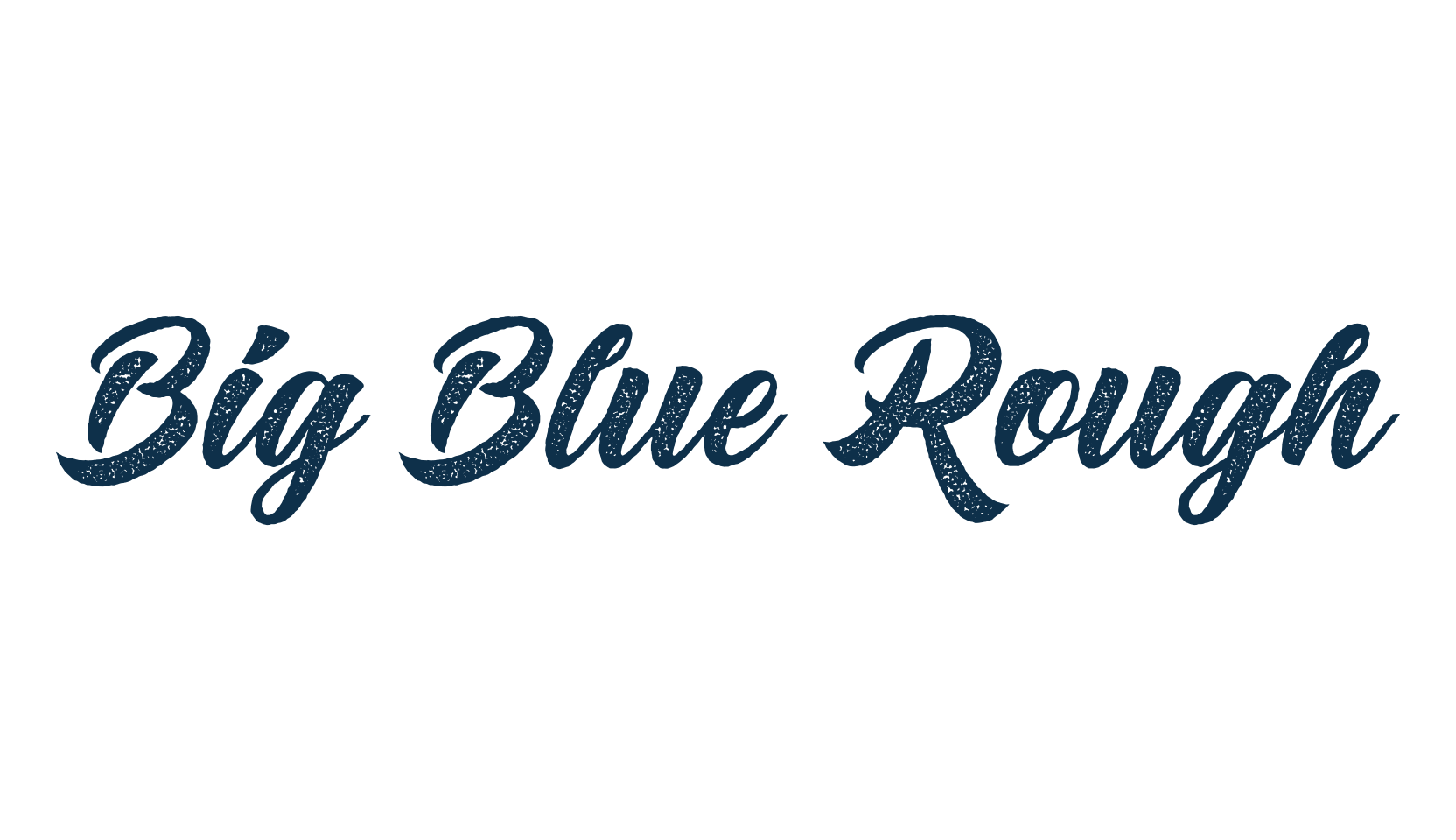 Big Blue Rough, fancy decorative font preview