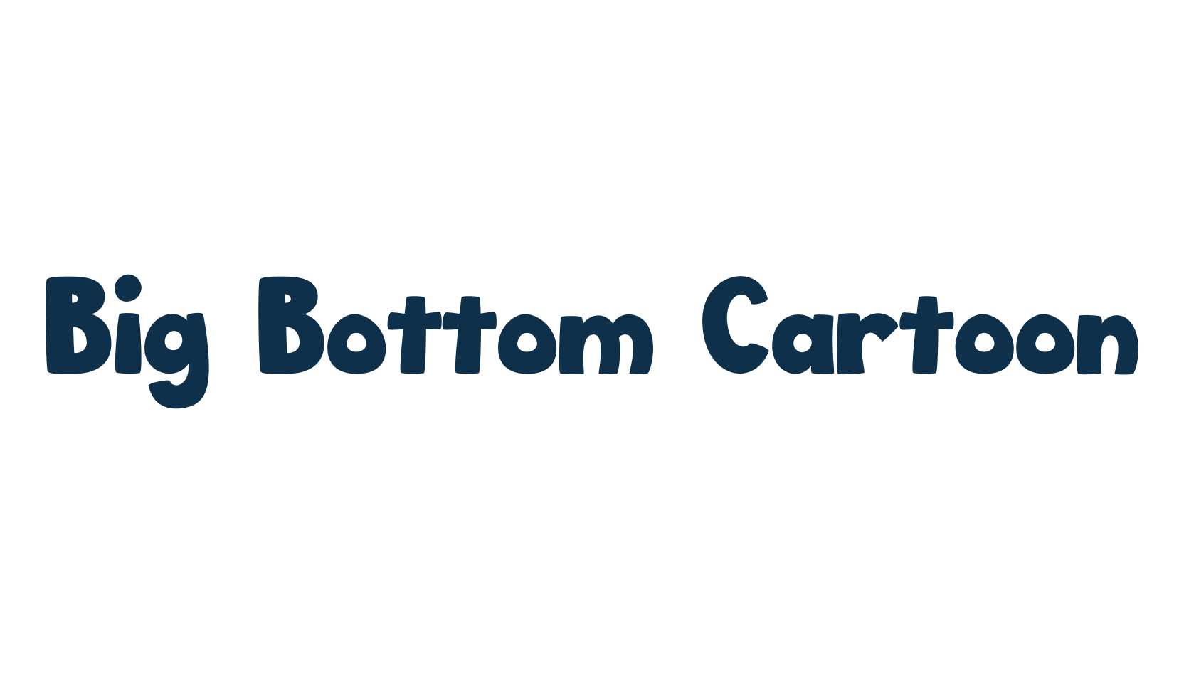 Big Bottom Cartoon, fancy cartoon decorative font preview