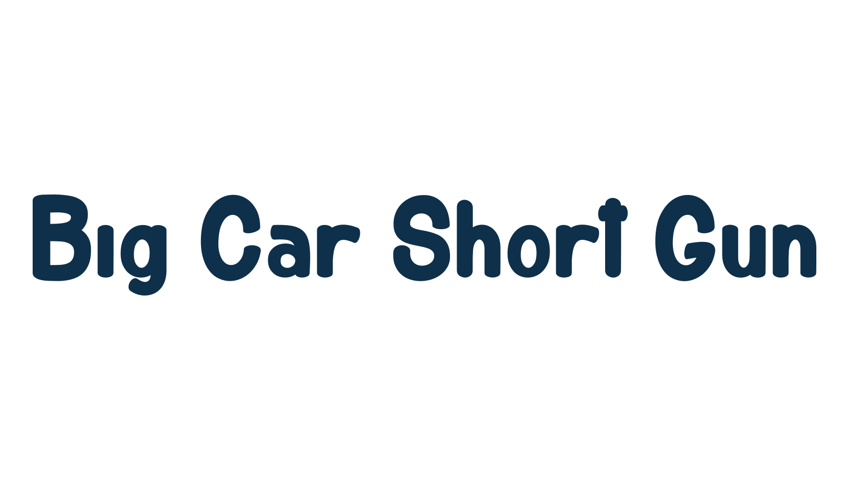 Big Car Short Gun, fancy cartoon decorative comic font preview