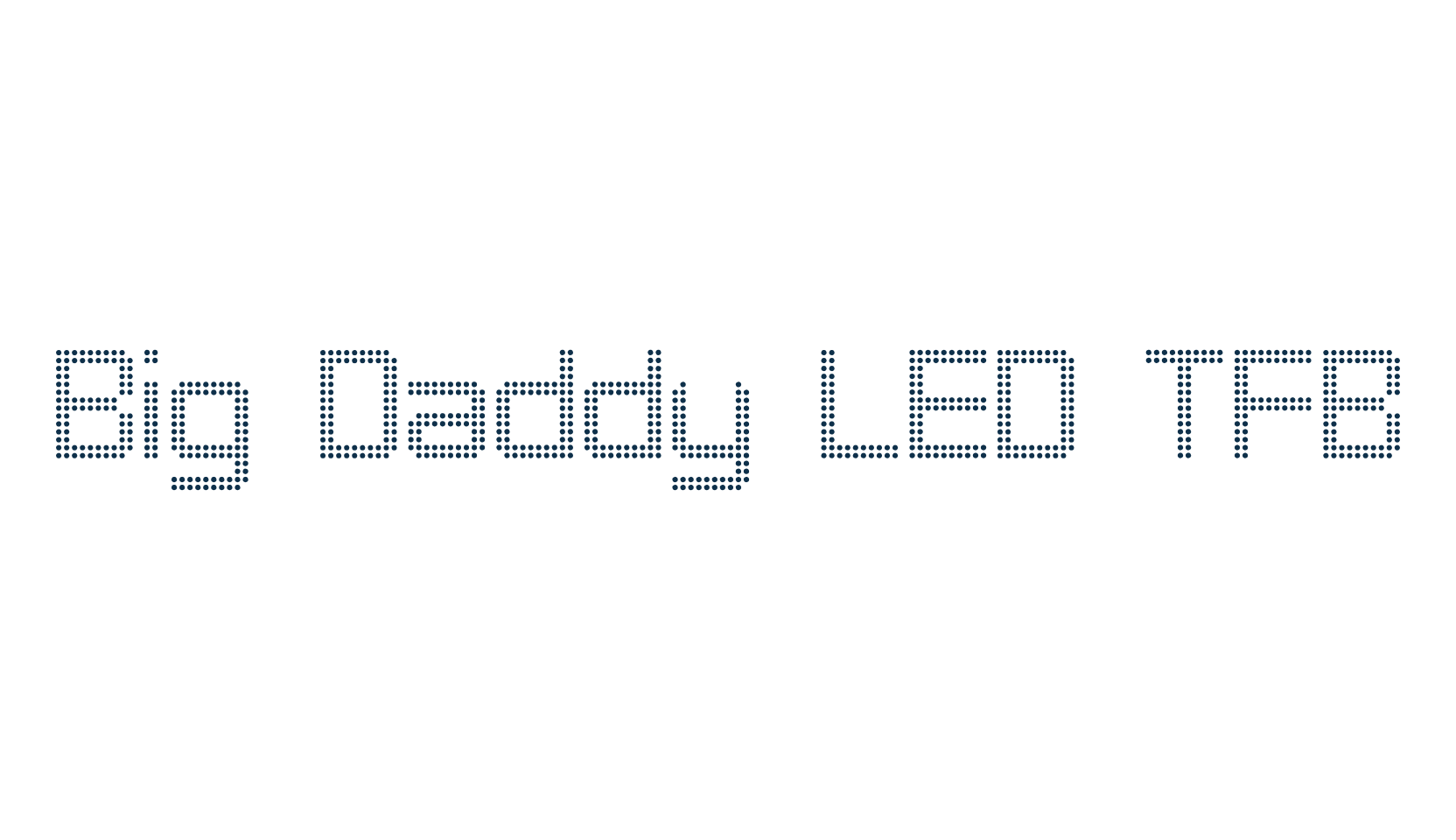 Big Daddy LED TFB, lcd font preview