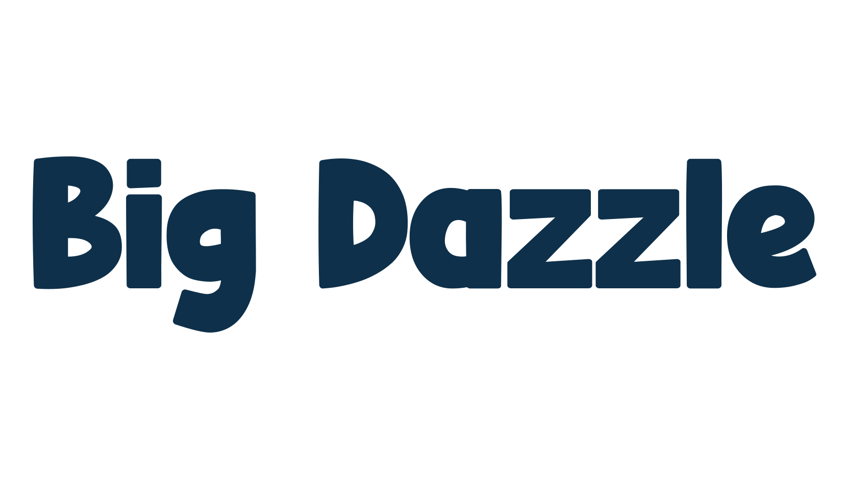 Big Dazzle, fancy cartoon decorative font preview