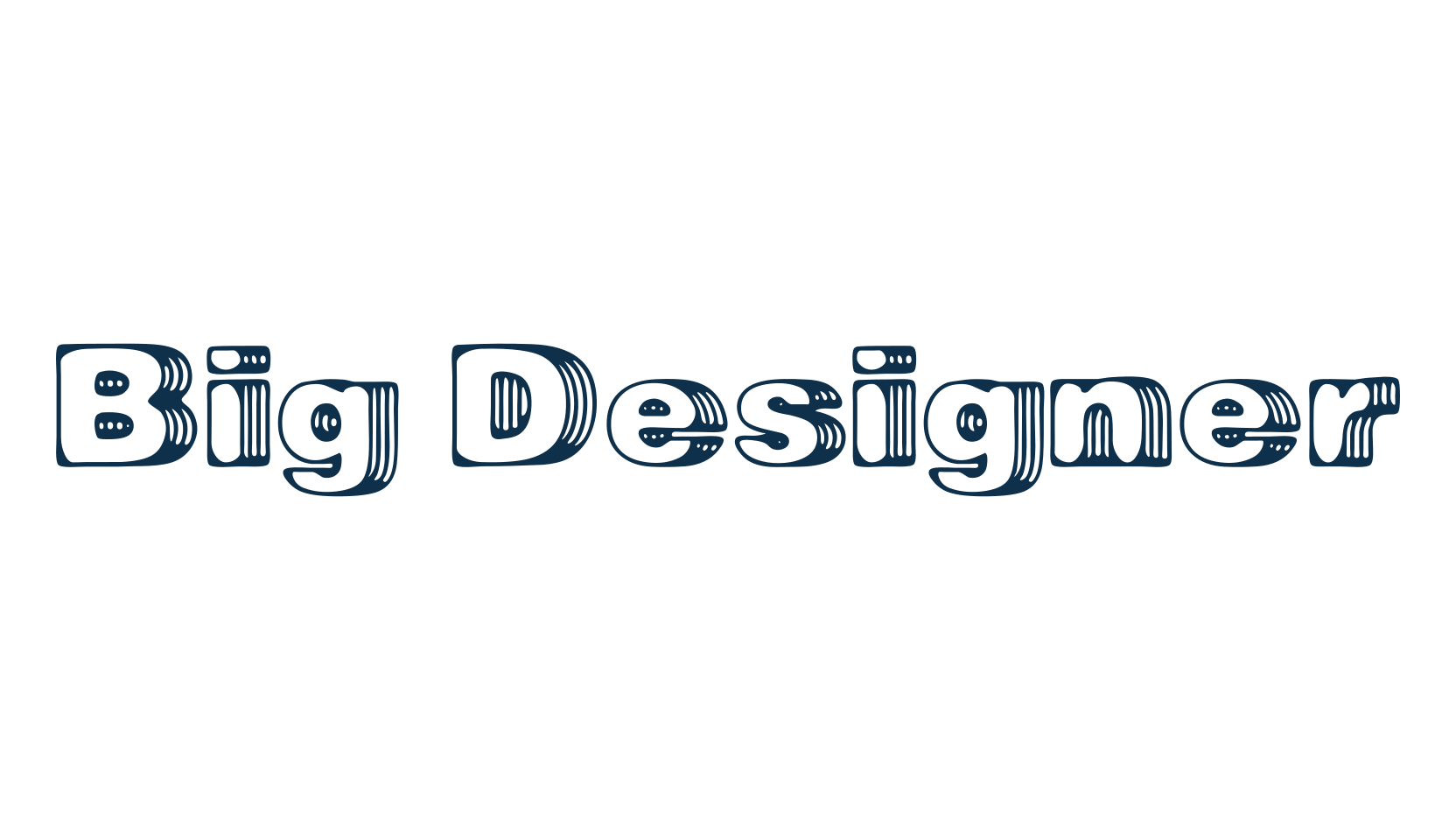 Big Designer, fancy distorted decorative font preview