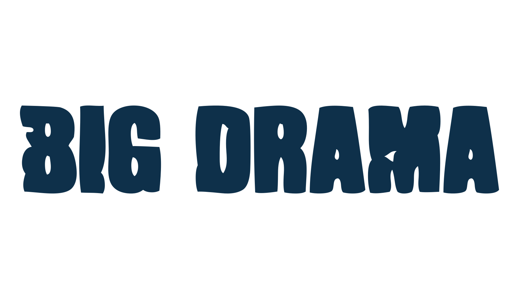 Big Drama, eroded font preview