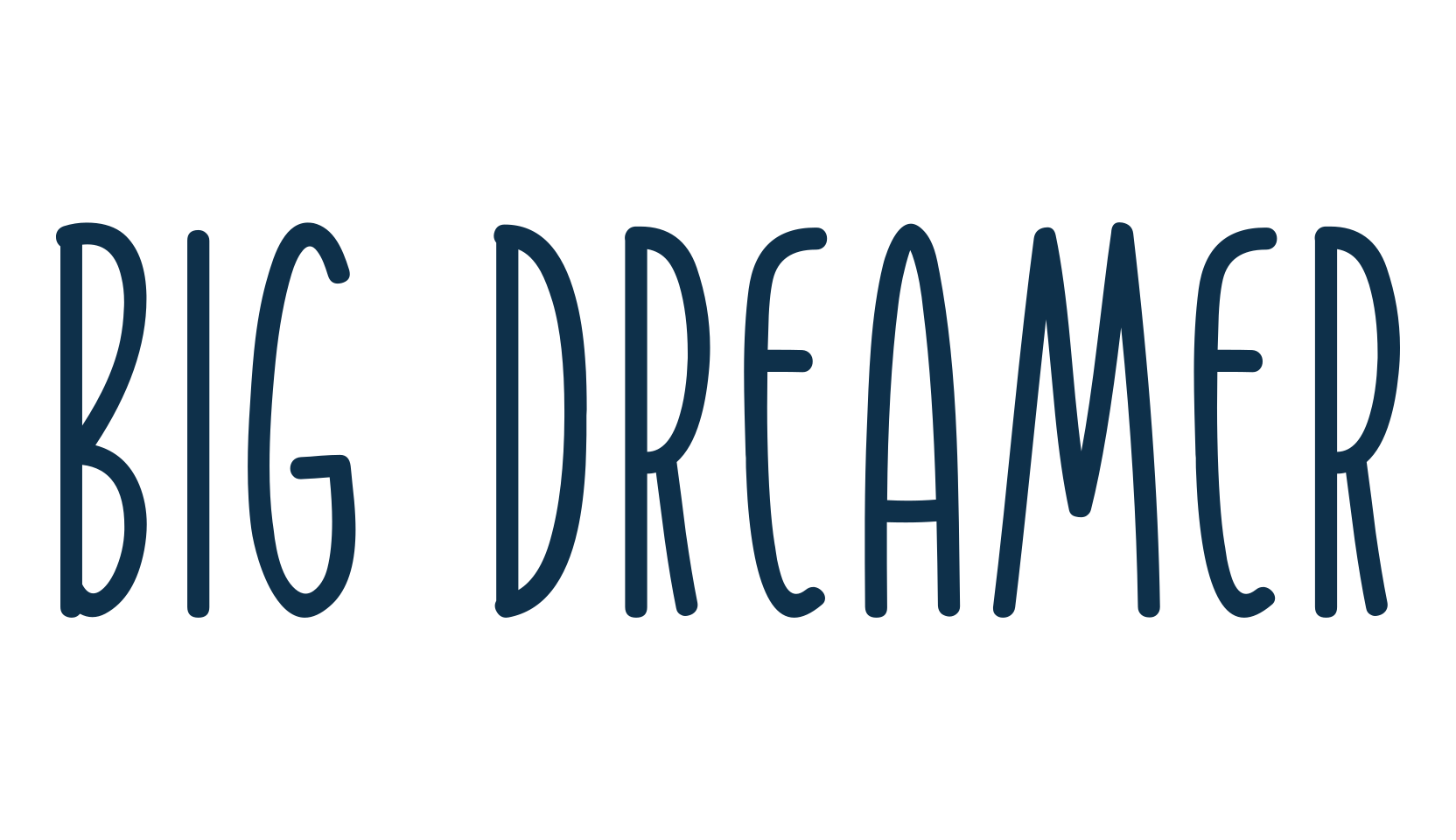 Big Dreamer, handwriting font preview