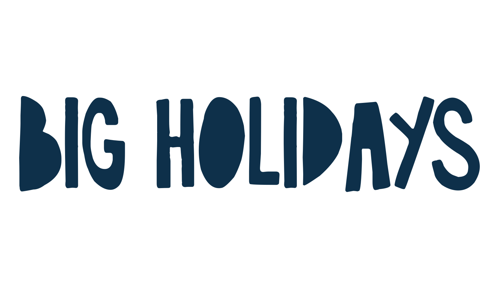 Big Holidays, fancy cartoon decorative font preview