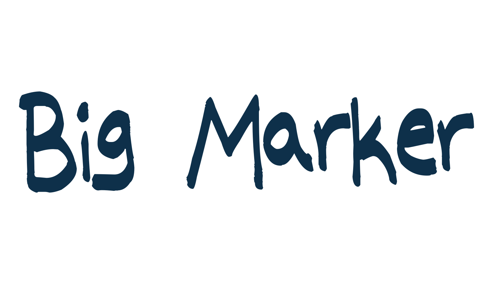 Big Marker, script handwritten fancy decorative calligraphy font preview