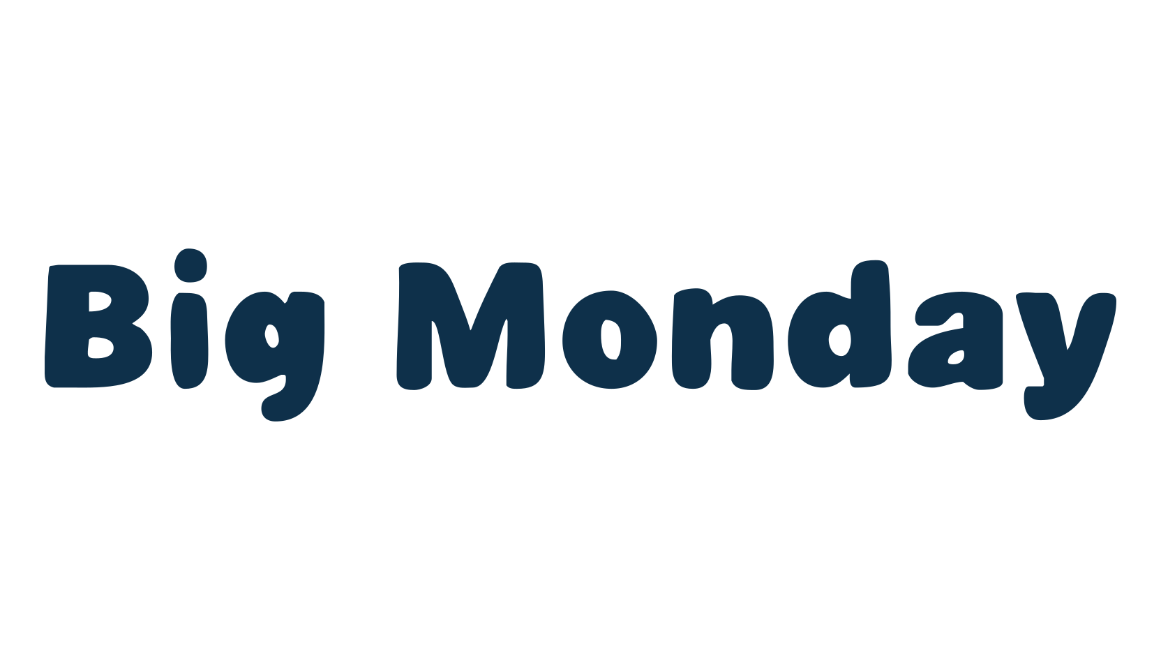 Big Monday, fancy cartoon decorative font preview