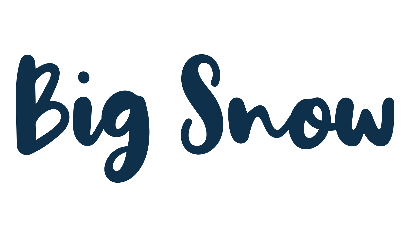 Big Snow, handwriting font preview