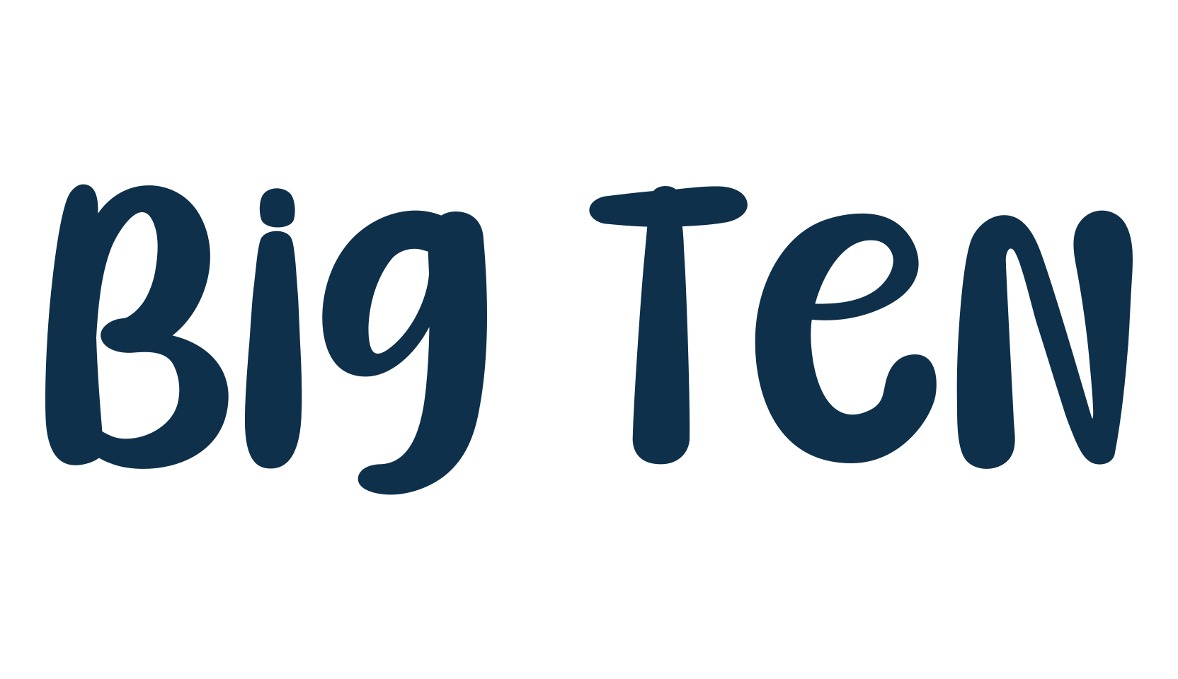 Big Ten, fancy cartoon decorative font preview