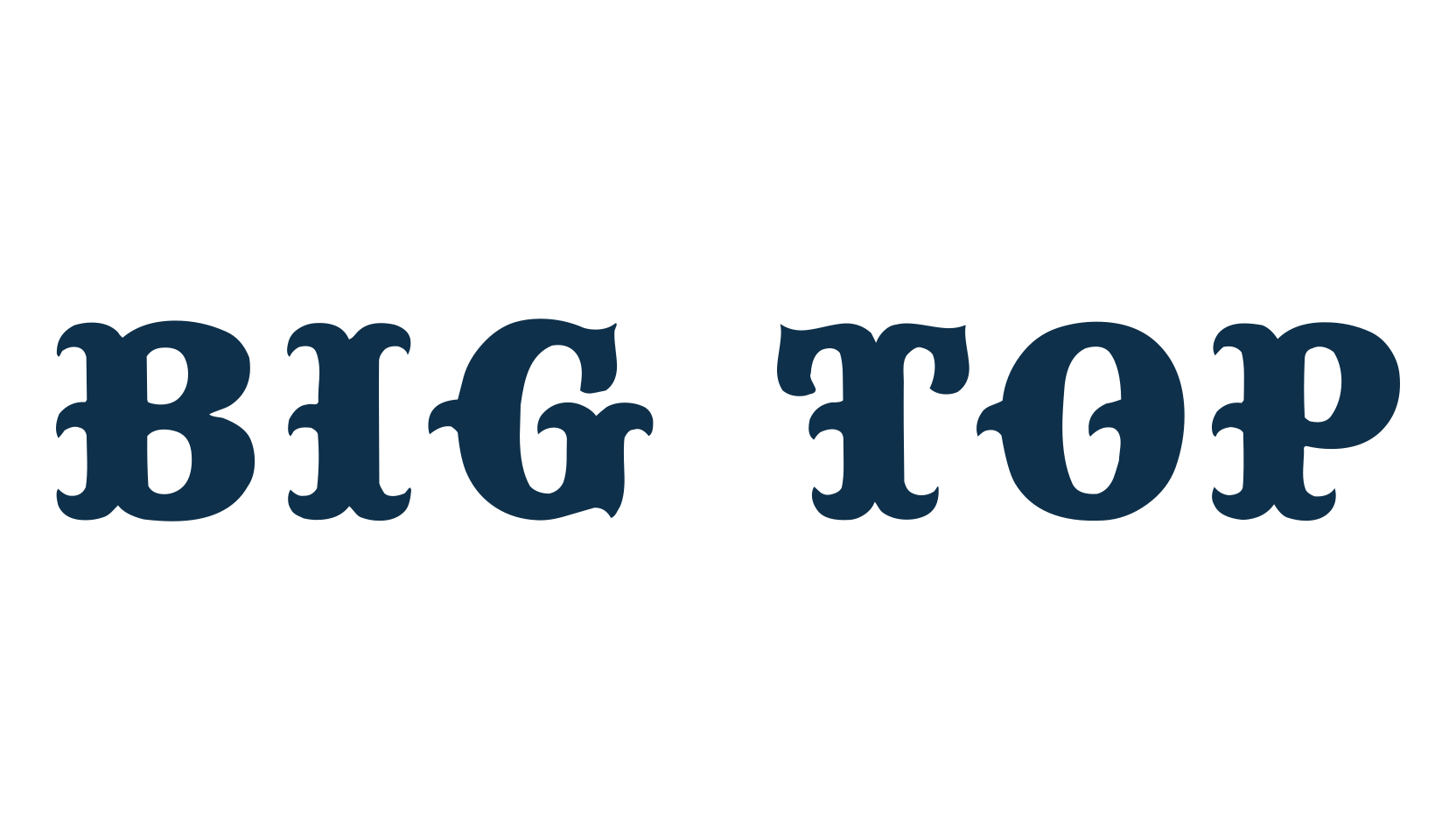Big Top (big-top), fancy retro decorative font preview