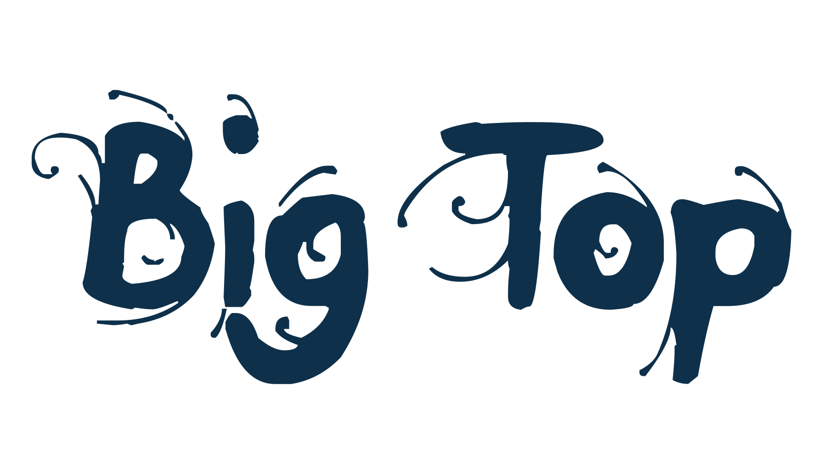 Big Top, fancy decorative font preview