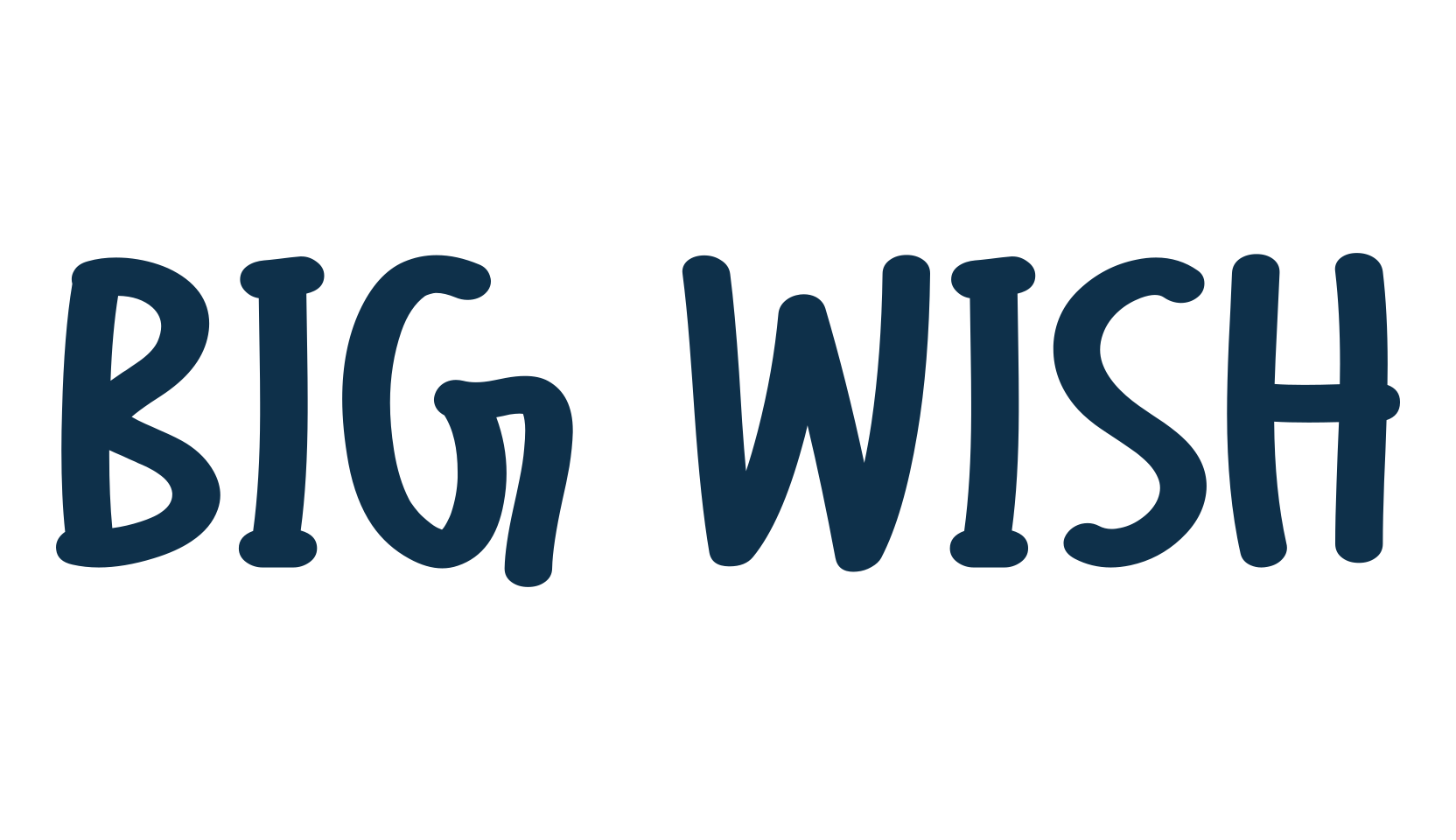 Big Wish, handwriting font preview