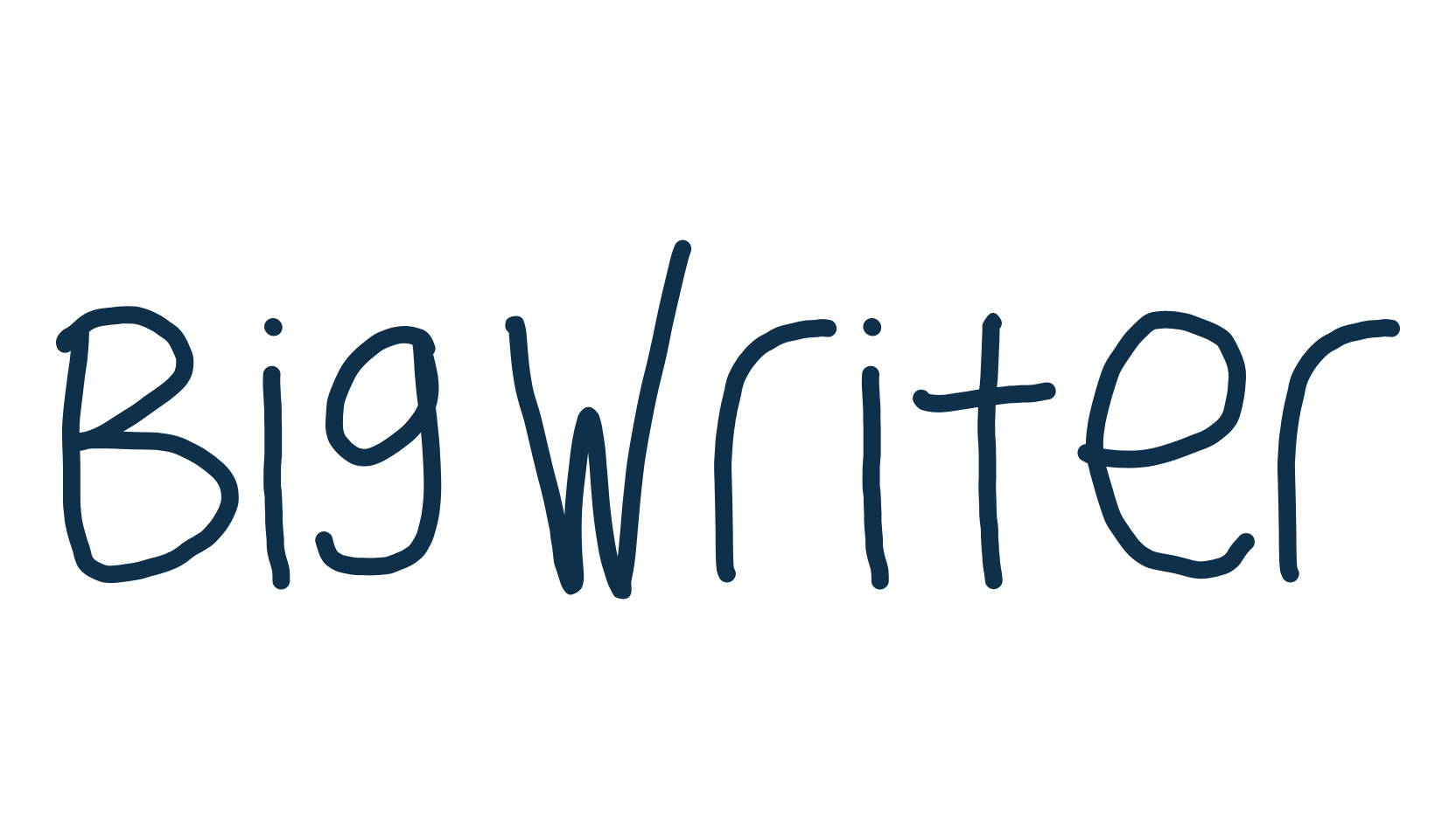Big Writer, handwriting font preview