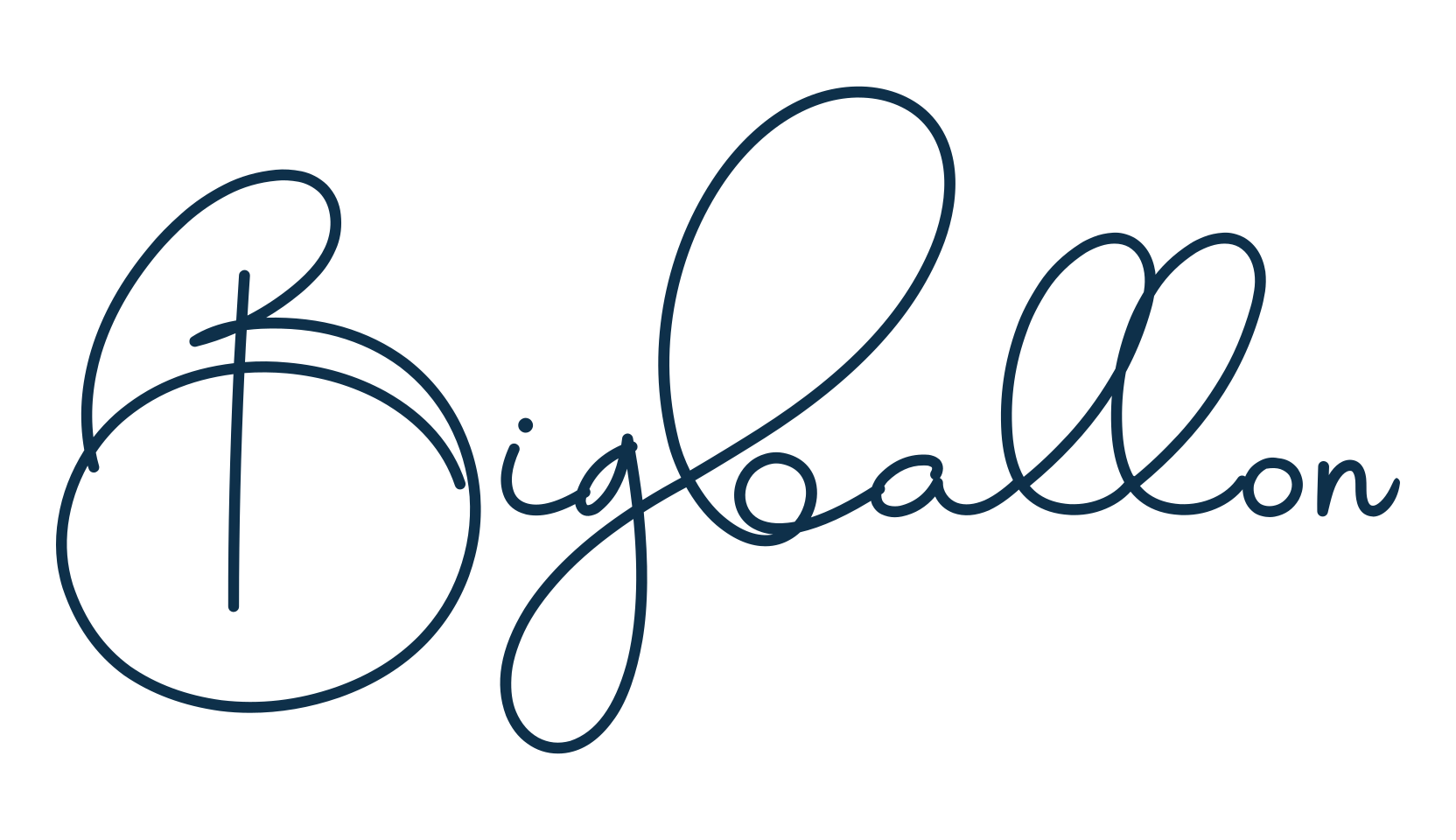 Bigballon, script handwritten fancy decorative calligraphy font preview
