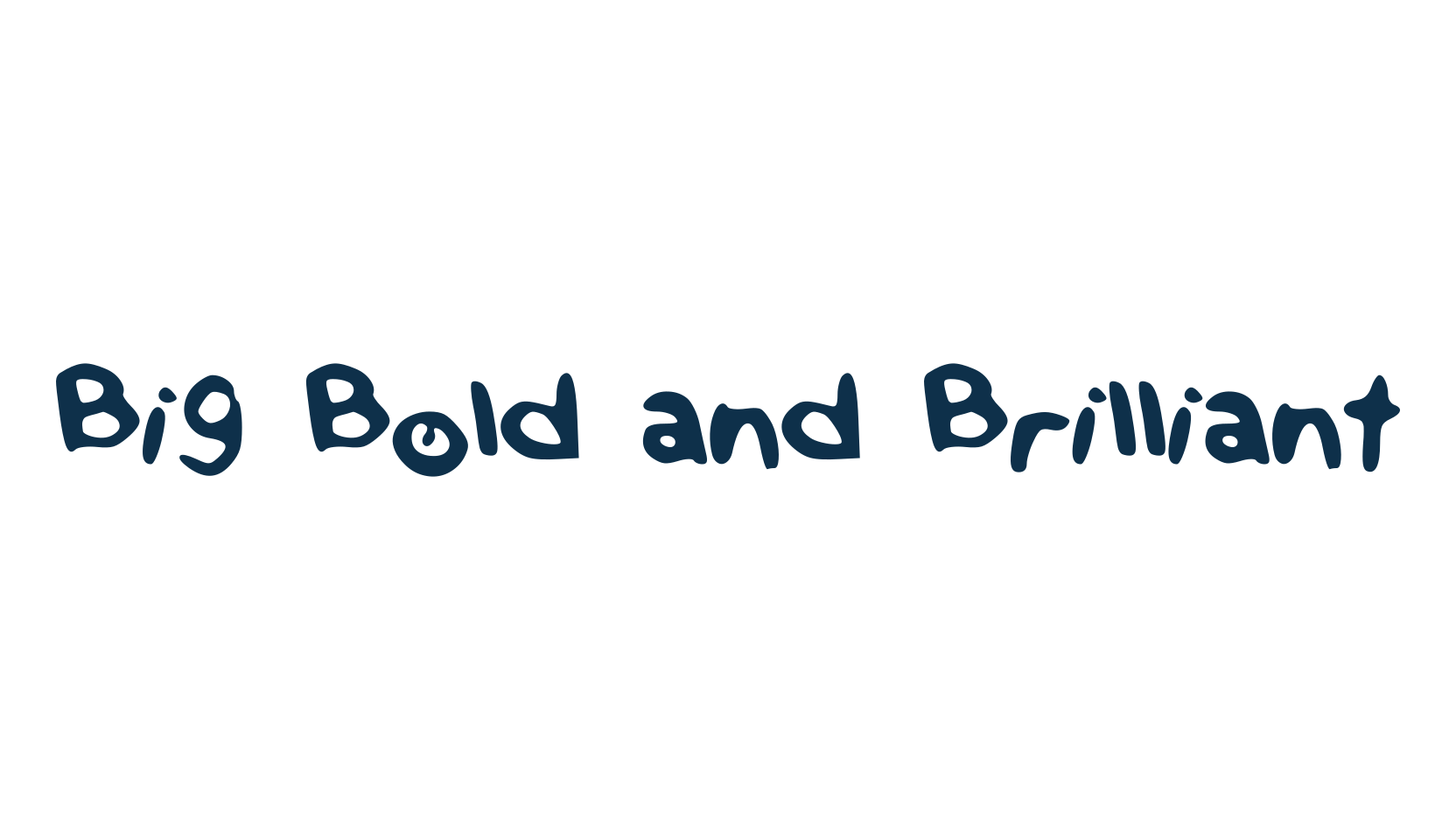 Big Bold and Brilliant, handwriting font preview