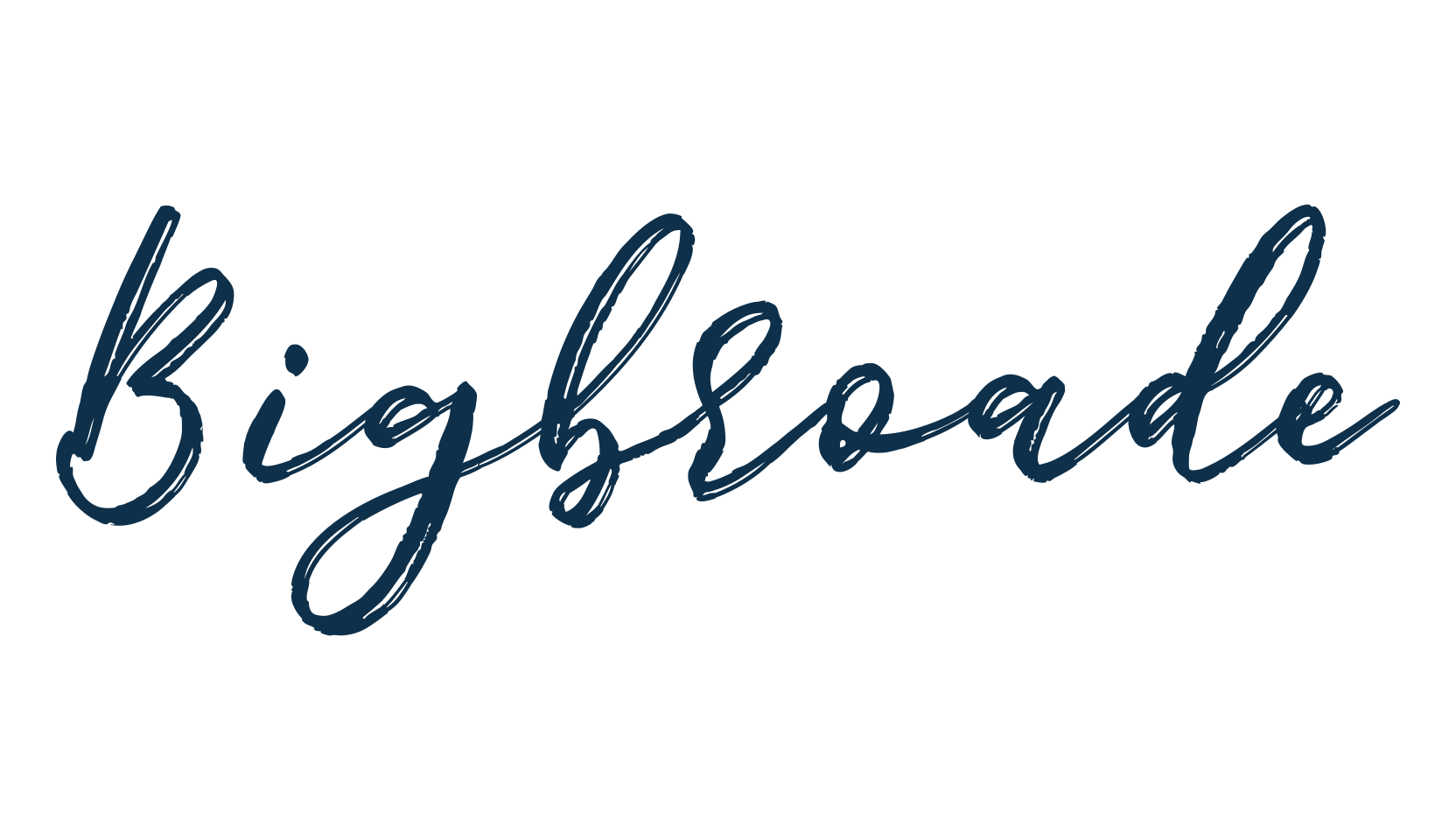 Bigbroade, script brush fancy decorative calligraphy font preview
