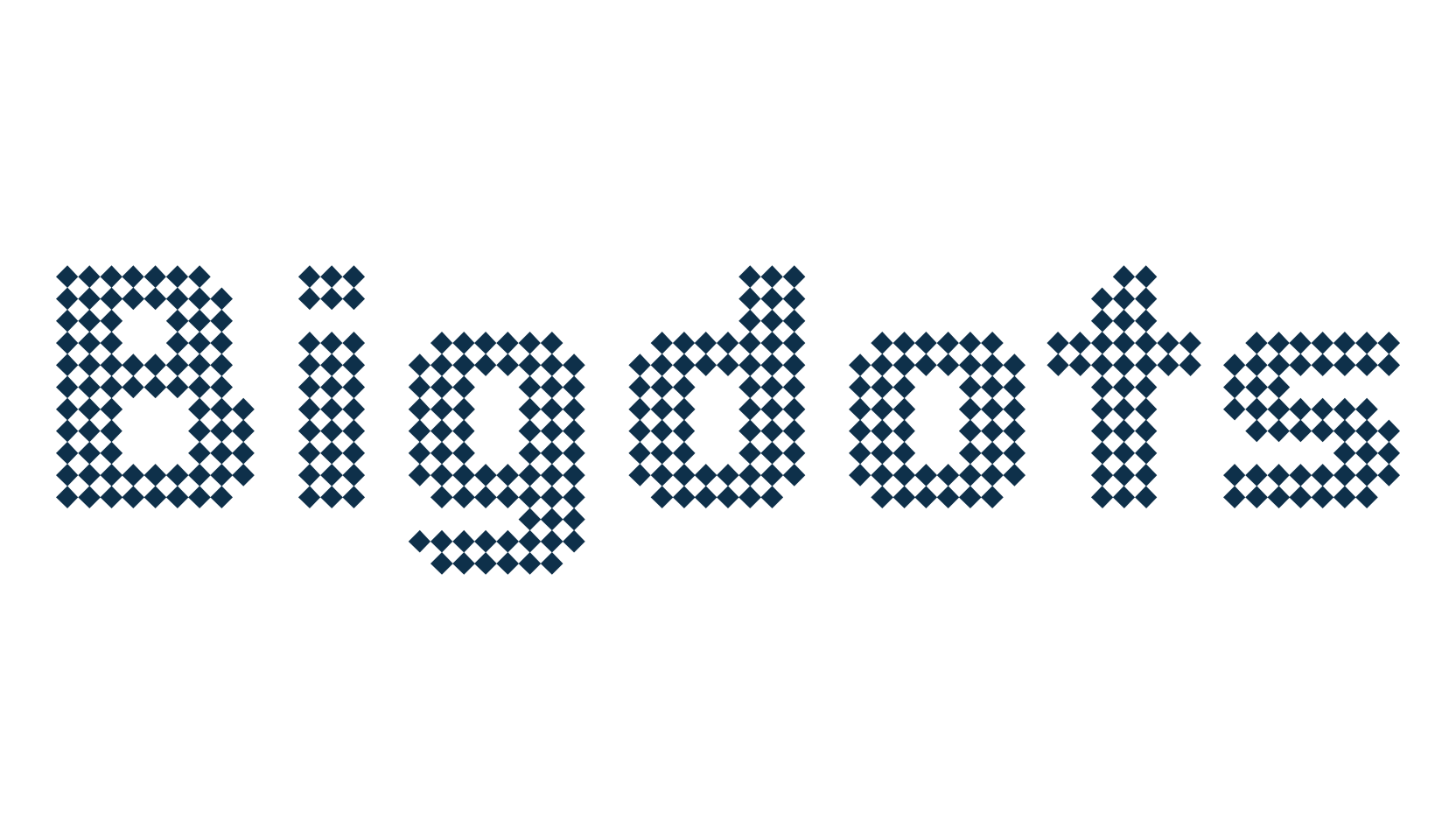 Bigdots, techno lcd sci-fi font preview