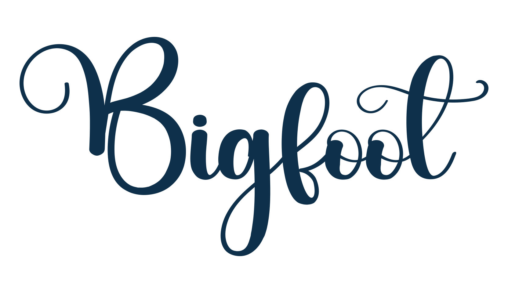 Bigfoot (bigfoot-3), calligraphy font preview