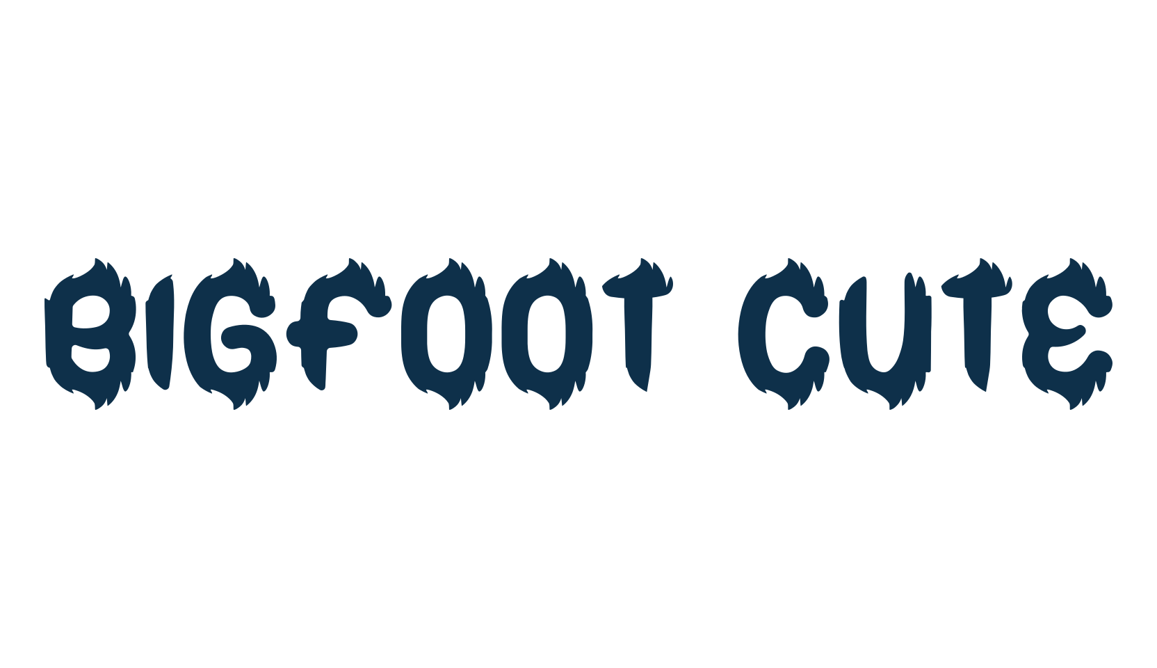 Bigfoot Cute, fancy fire, ice decorative font preview