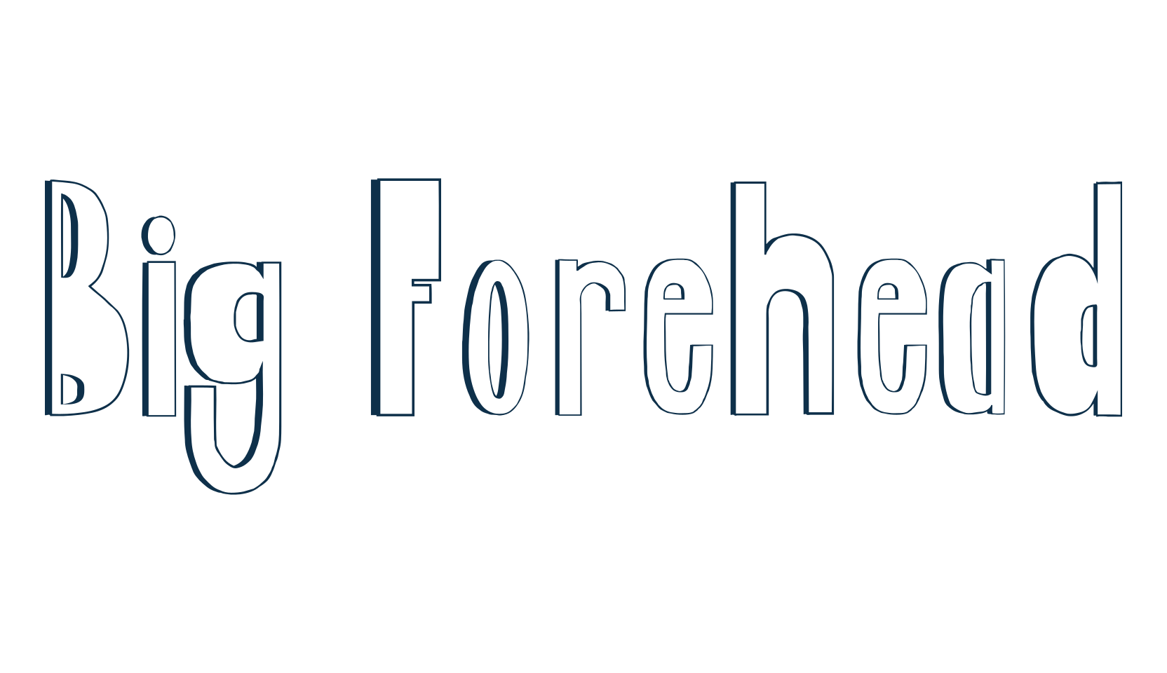 Big Forehead, fancy various decorative font preview