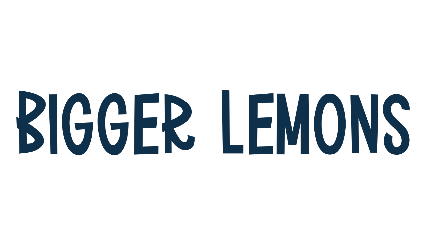 Bigger Lemons, cartoon font preview