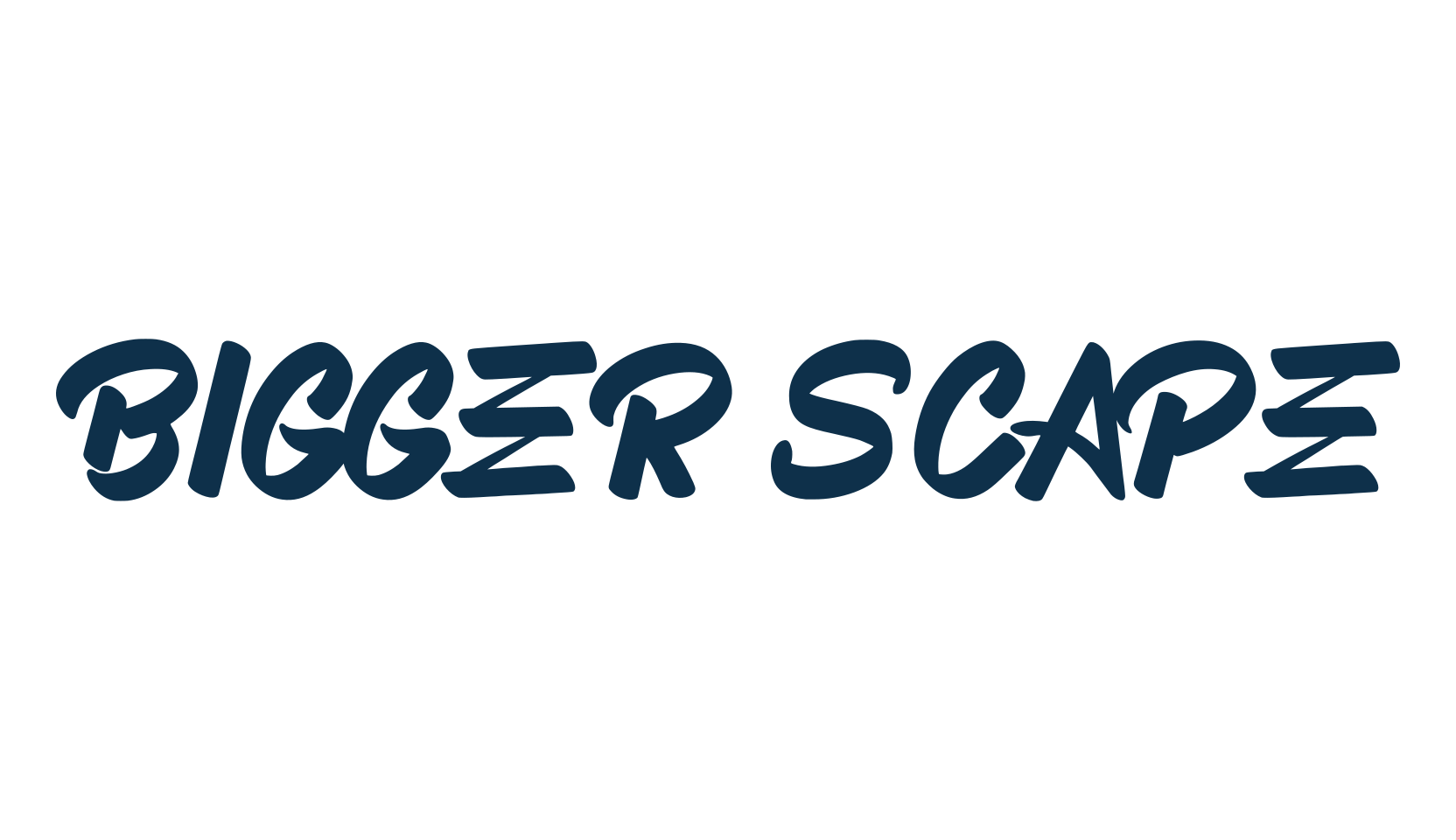 Bigger Scape, script brush fancy decorative calligraphy font preview