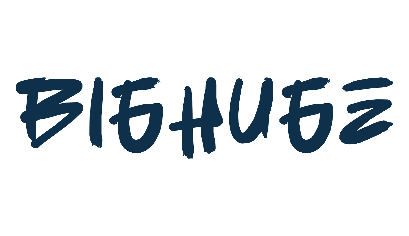 Bighuge, brush font preview