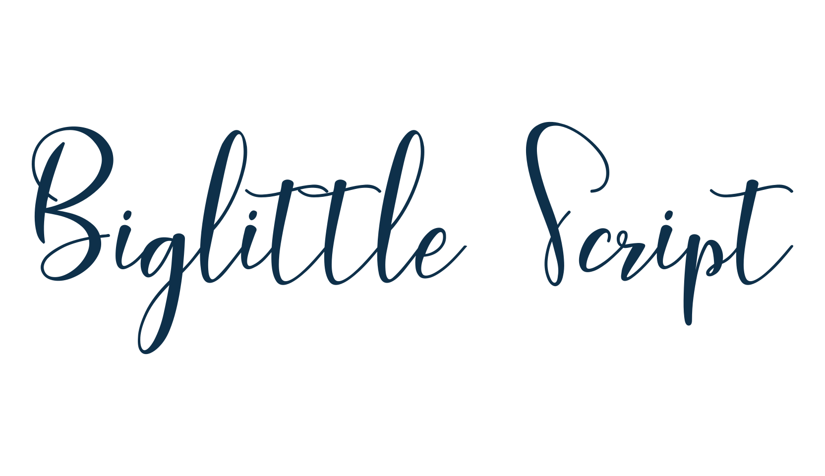 Biglittle Script, script calligraphy fancy decorative font preview